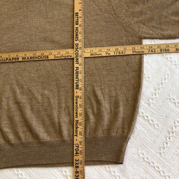 Jos A Bank Merino Wool Mock Neck Sweater Brown Quiet Luxury Minimalist Mens M - Picture 9 of 9